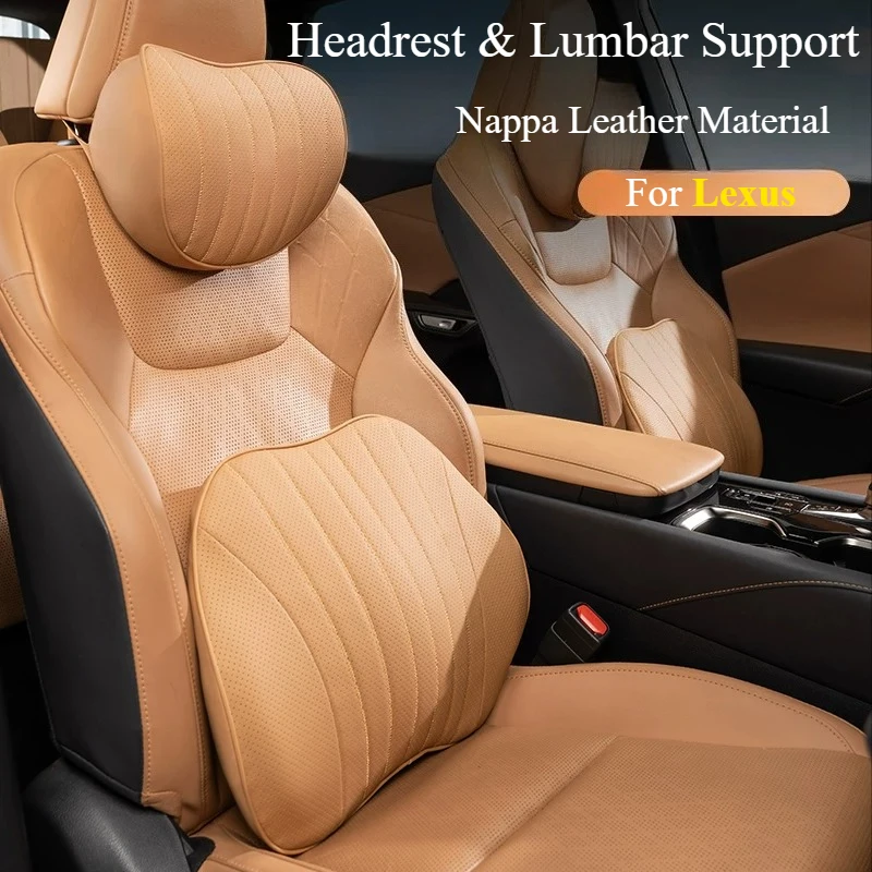 For Lexus ES200/RX350h/NX Headrest & Lumbar Support Pillow Comfortable Neck‑Support Cushion Durable Interior Mod Car Accessories