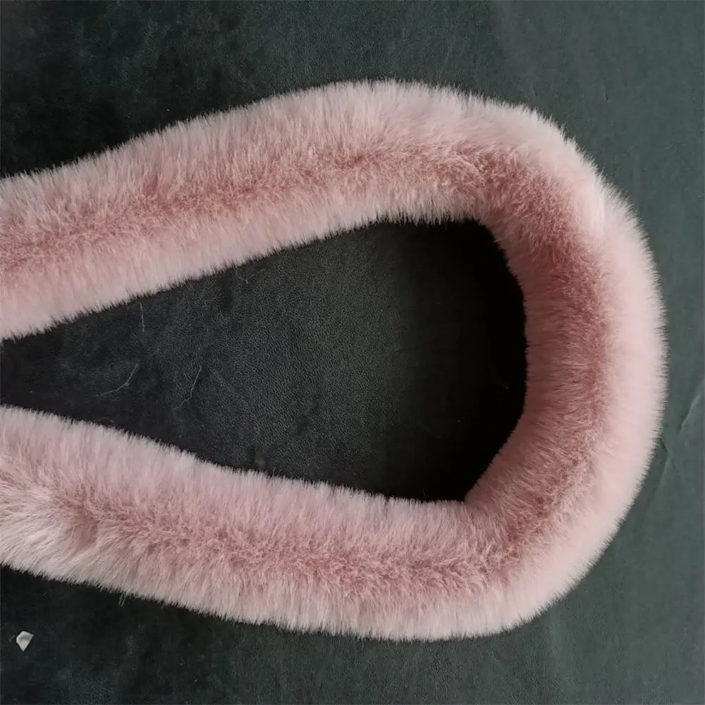 100 cm Sahte Tavşan Kürk Bant Kürklü Şerit Kırpma Şerit Kürklü Kabarık Dikiş DIY Zanaat Eşarp Yaka 5 cm