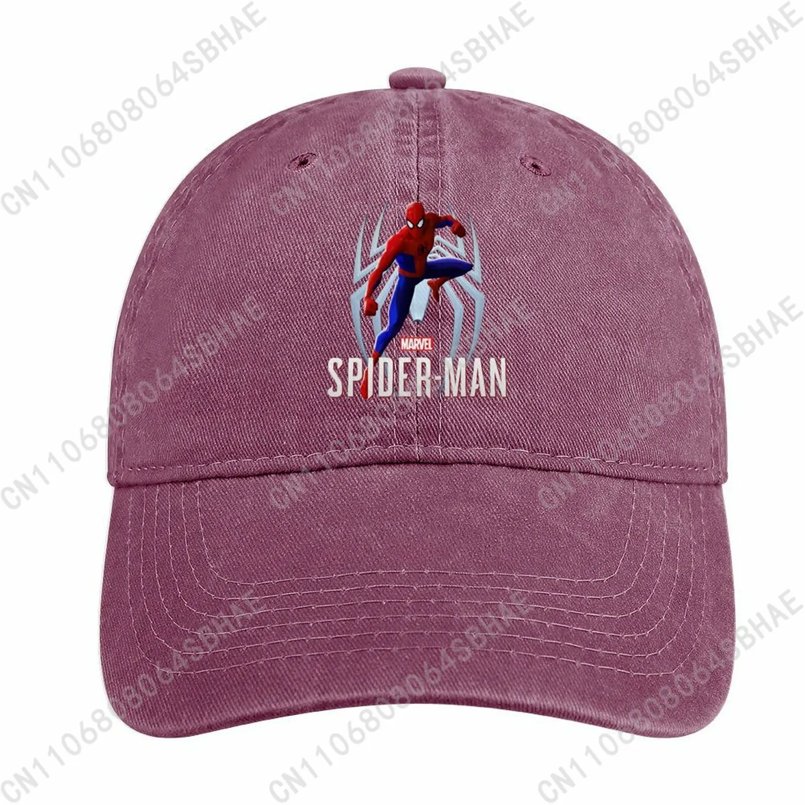 

Marvel Spider Man Washed Cotton Baseball Cap Vintage Dad Hat Men Women Retro Adjustable Denim Cap Streetwear Cosplay