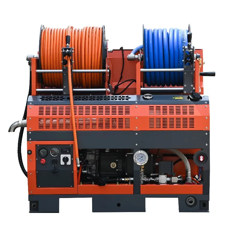 AMJET 37HP  3000psi 65lpm Pipe Jetting Machine for Home Community Drain Cleaning 2-25 Inch Sewer Cleaning