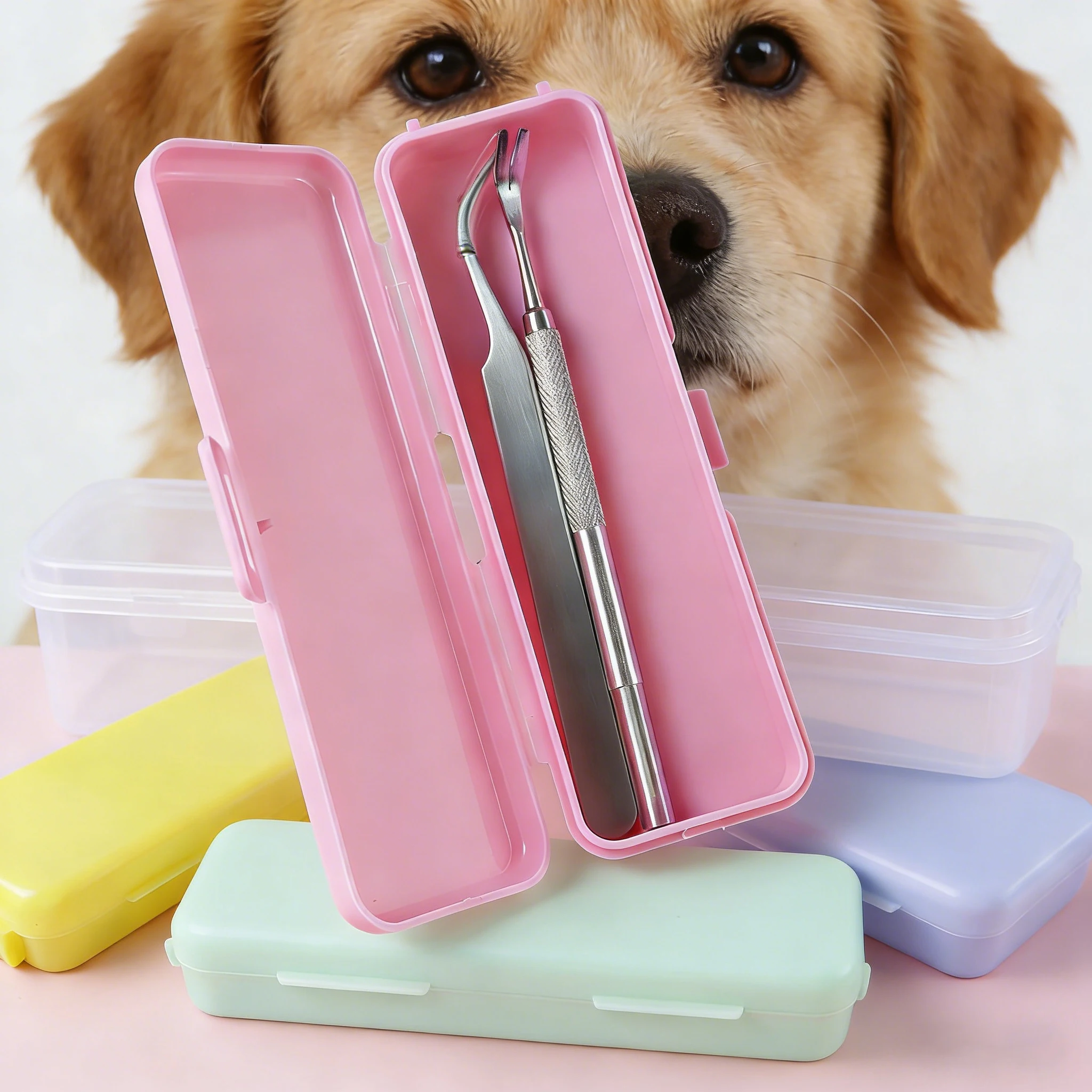 2-teiliges Flohentfernungsgabel-Set für Haustiere, Edelstahl-Hunde-Zeckenzange und Flohgabel-Kombination, Flohentfernungswerkzeug, leicht zu reinigen, langlebig, geeignet für lang- und kurzhaarige