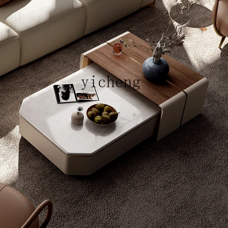 gz-3  light luxury Italian marble coffee table size combination living room high-end household coffee table