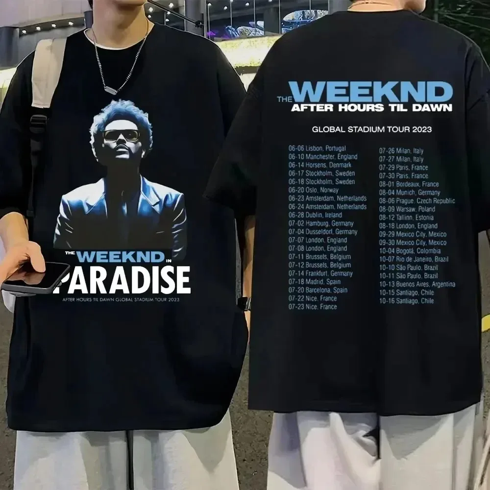 2026 The Weeknd Men Rock Music Printed Cotton T-shirt Men's Summer Casual Top Short Sleeve Classic Male Women Tee