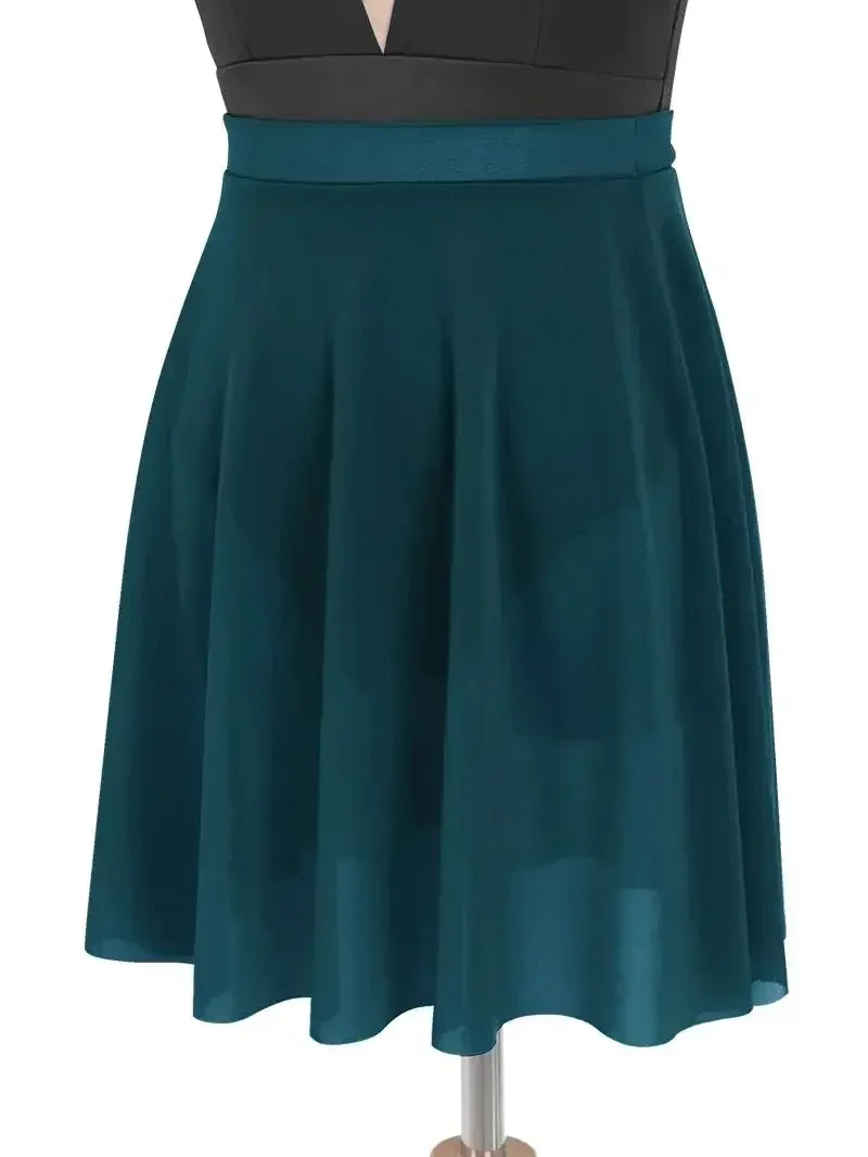 Falda de Ballet para mujer, falda envolvente de malla para adultos, tutú de Ballet, falda de Skate, bailarina elástica, ropa de entrenamiento de gimnasia y baile en 5 colores