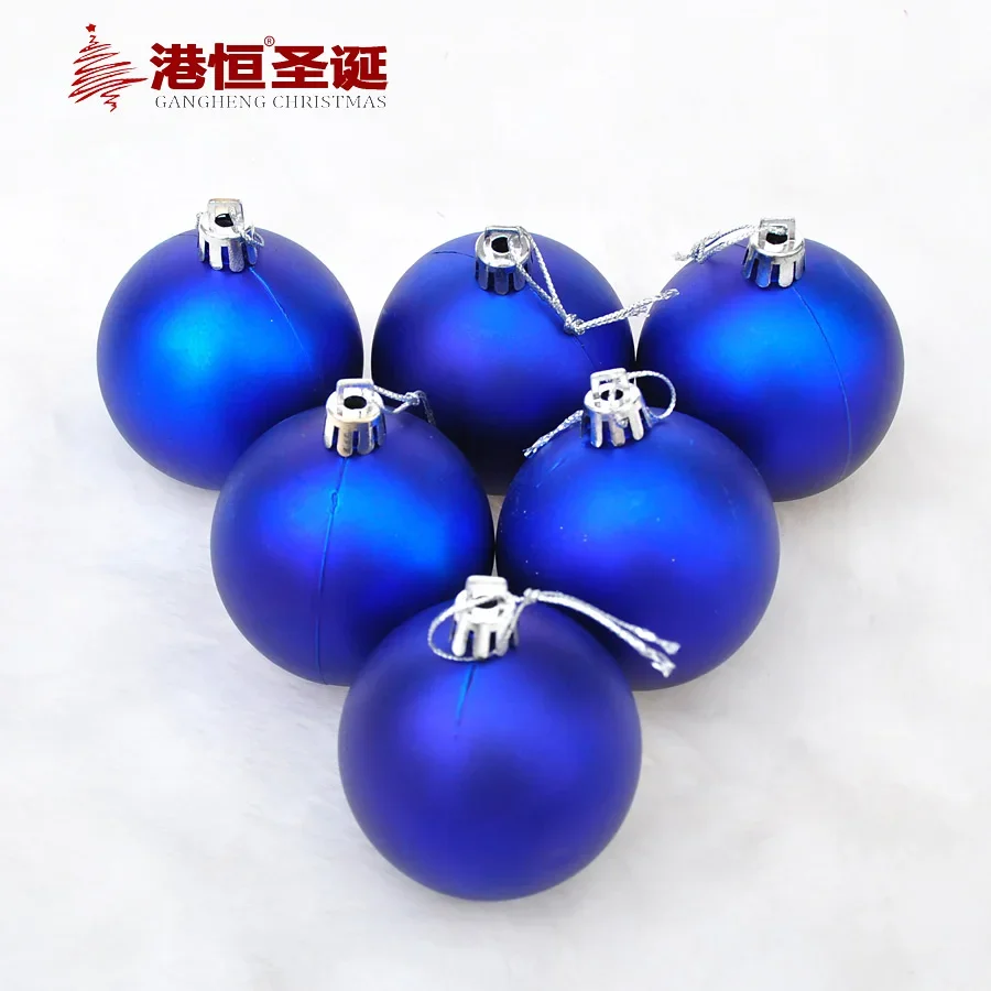 Christmas Tree Decoration pendant 6cm-10cm blue matte Christmas Ball Christmas gift