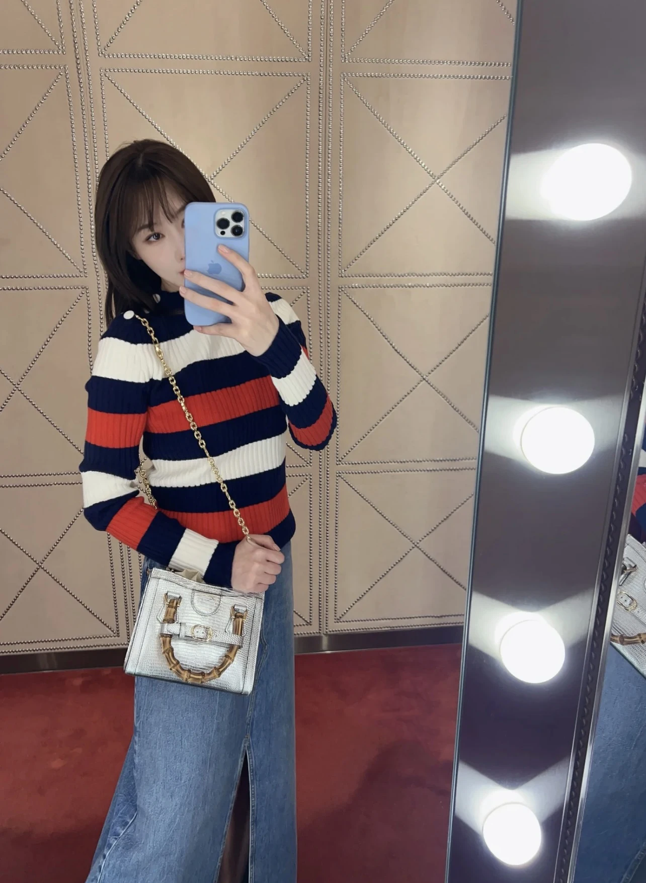 

Women Autumn Winter New Contrast Color Striped Knitted Cashmere Sweater Female Long Sleeve Slim Pullovers Knitwear Jumper G597