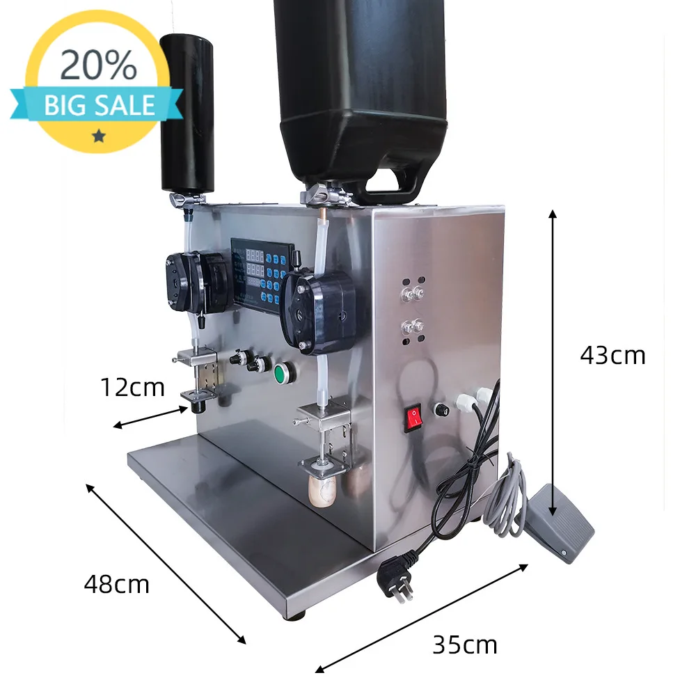 

Semi Automatic Double Nozles Pump Filling Machine UV Glue Nail Gel Polish Filling Machines Pump Liquid Filling Machines