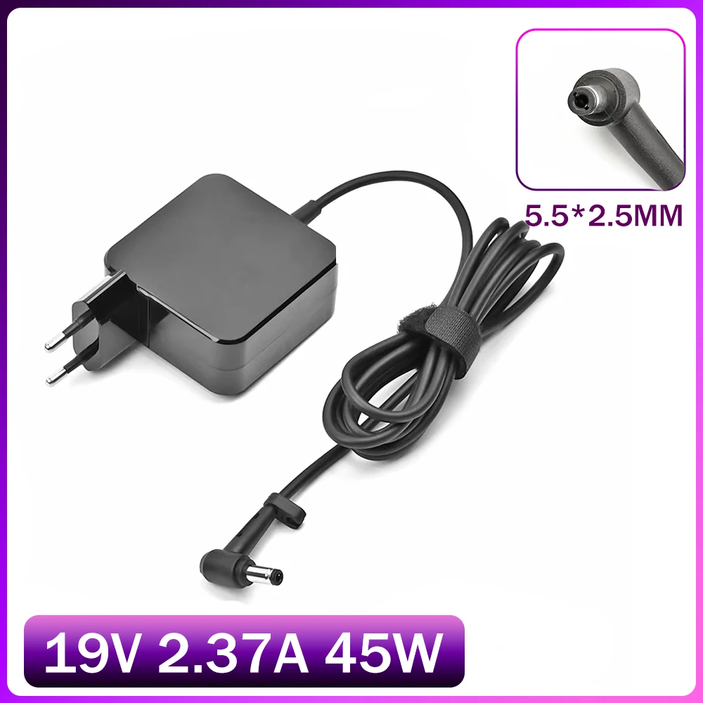 19V 2.37A 45W 5,5*2,5mm adaptador de corriente del cargador del ordenador portátil para For Asus X551 X751MA F551C K53S K53E K52F X555LA TP550LA X551M X551MA X555U