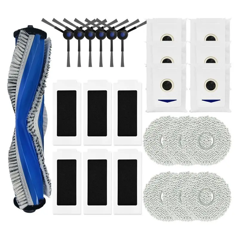 

M02K-Dust Bags Main Side Brush Filter Mop For Ecovacs T30 Pro Omni,T30 Omni,Yeedi Pro+ Ultra Plus