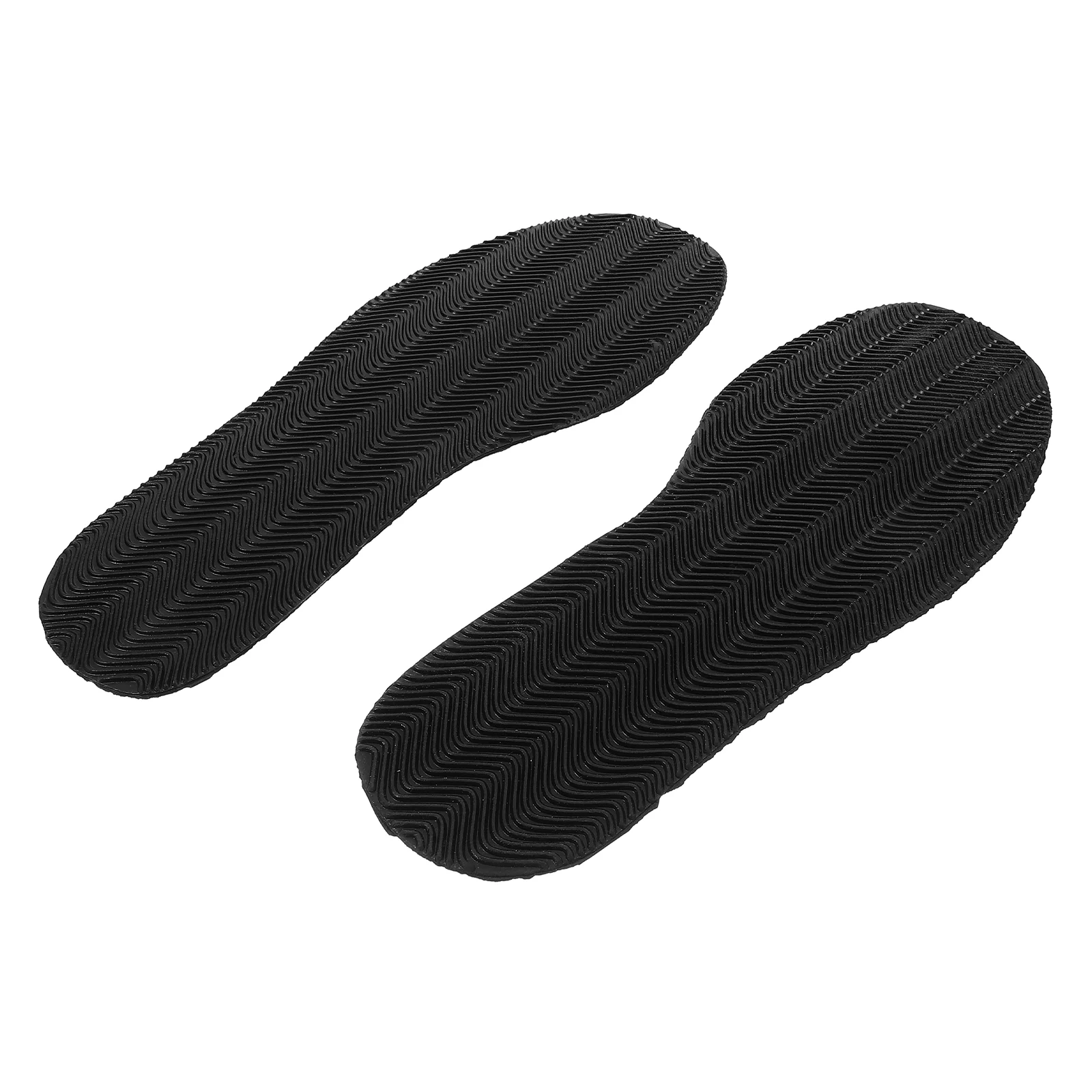 2 Pairs Sole Rubber Anti-noise Shoes Pad Soles Boot Replacement Sneaker Repair Patches Black Protector