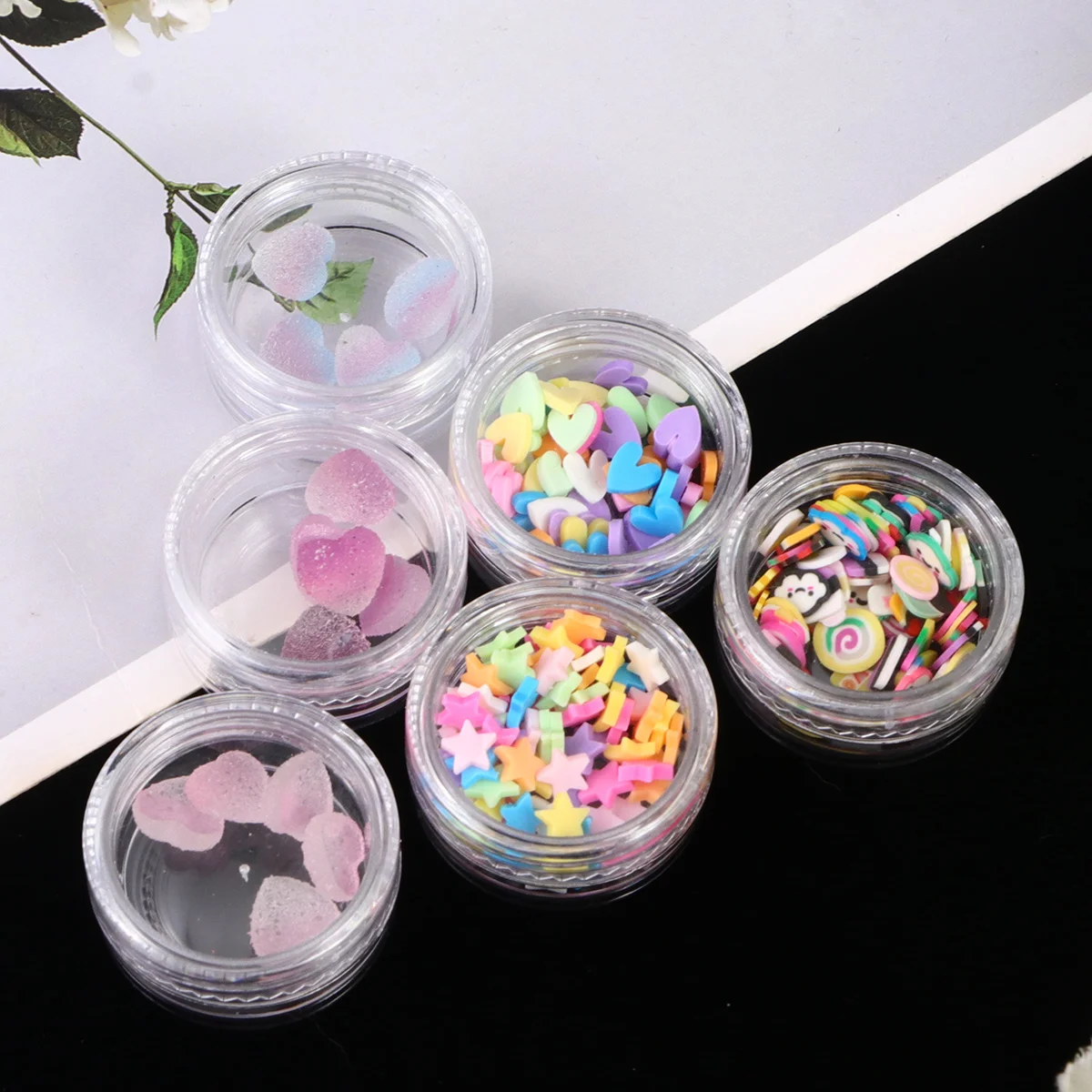 Nail Stickers DIY Accessories Manicure Patches Polymer Clay 4X4X2cm Ceramic Slices