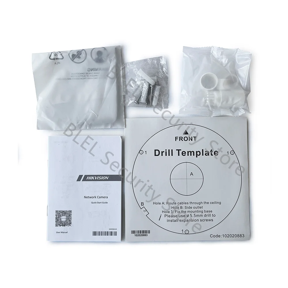 Hikvision 8MP Câmera IP DS-2CD2387G3-LIS2UY/SRB Luz Híbrida Inteligente com ColorVu Torre Fixa Câmera de Rede Sistema CCTV 4K POE