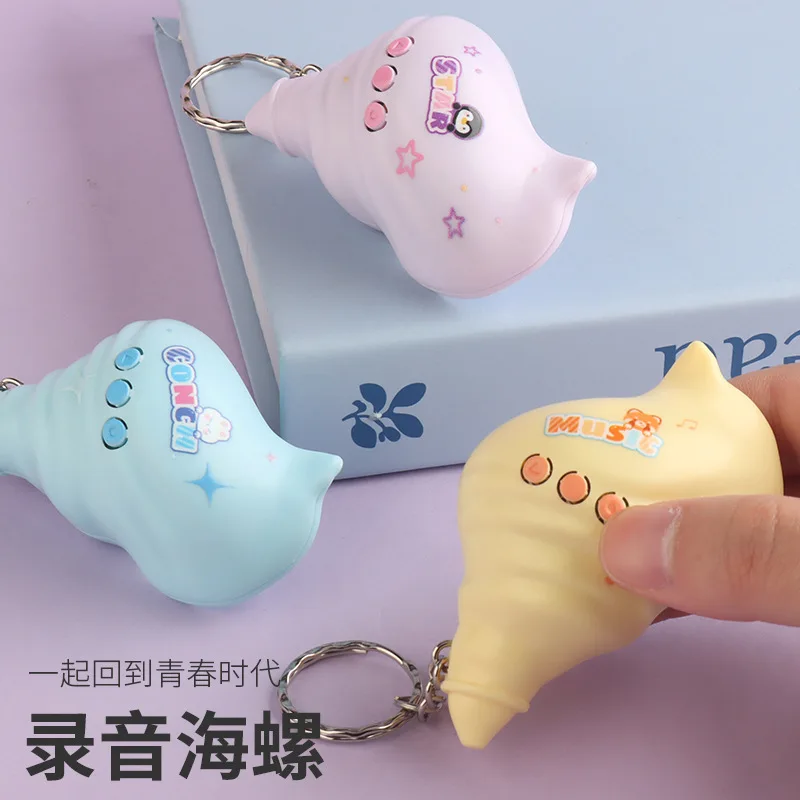 Creative Conch Horn Recorder Toy Loud Public Keychain Pendant Bag Pendant Doll Machine Gift Wholesale