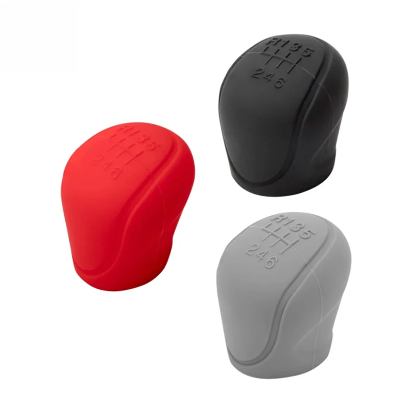 Car Silicone Gear Shift Knob Cover Gear Shift Non-Slip Grip Handle Protective Covers Manual Car Interior Accessories