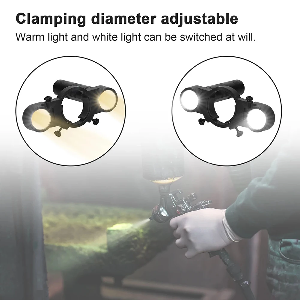 Universal Car Spray Gun Lighting Multifunctional Spray Gun Searchlight DIY Adjustable with Two-Color Auto Decoration Accessories
