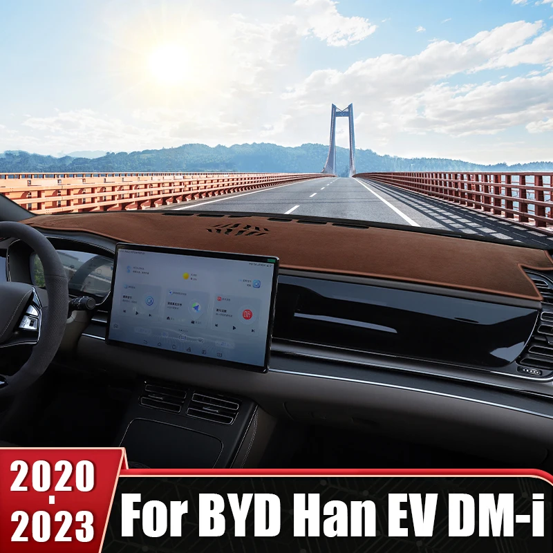 

For BYD Han EV DM-i 2020 2021 2022 2023 Car Dashboard Avoid Light Pad Anti-UV Non-Slip Mat Instrument Panel Carpets Accessories