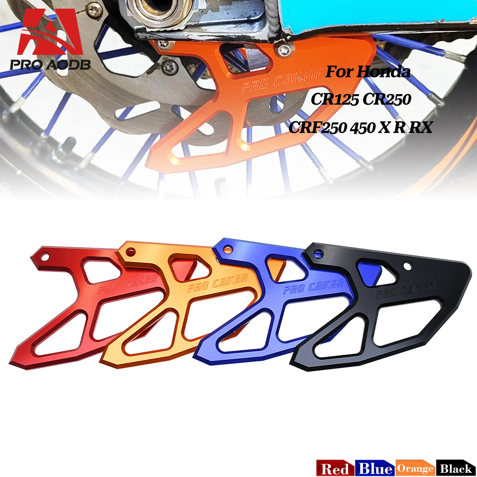 

For KAYO Honda CR 125R 250R CRF 250X 450X Rear Brake Caliper Guard Protector 250RX 250R 450R 450RX Motocross Model Etc 2002-2023