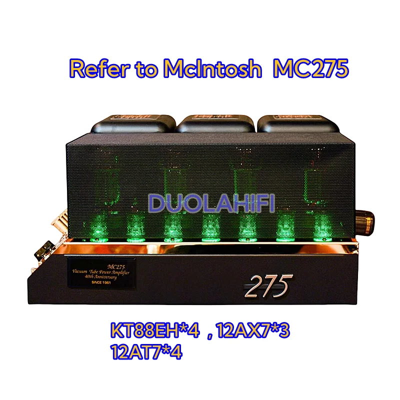 Refer to Mclntosh MC275 75W*2  HIFI high fidelity posterior stage Russian KT88 tube biliary amplifier, KT88EH*4,12AX7*3,12AT7*4