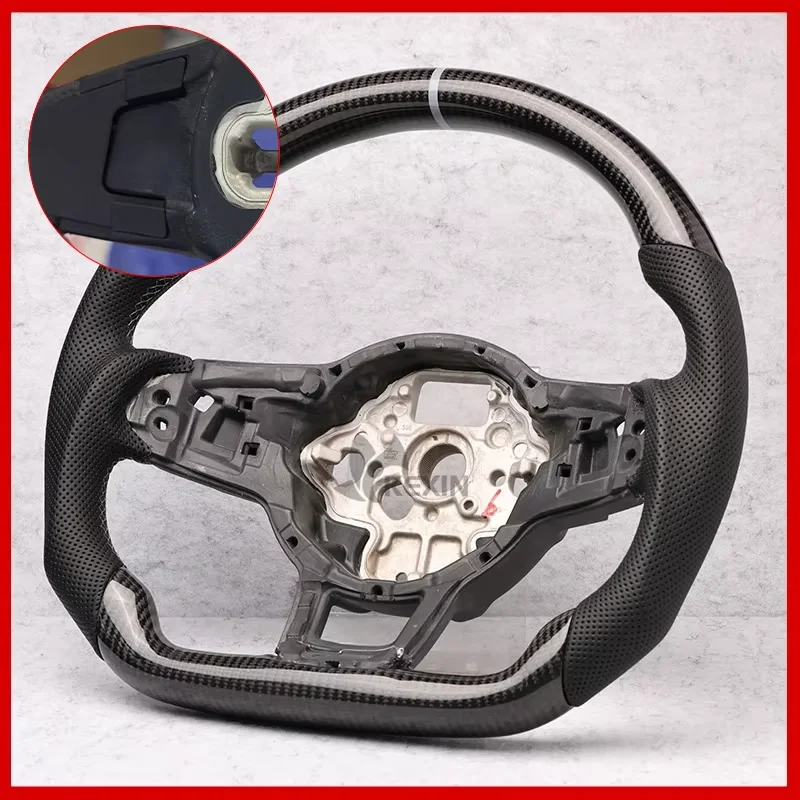 Geschikt voor Volkswagen Golf 7 7.5 GTI GTD GTE R 2013-2020 Blauw Pure Carbon Fiber Stuurwiel Upgrade Accessoires
