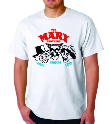 THE MARX BROS T SHIRT TEE VINTAGE REPRO MOVIE GROUCHO CHICO HARPO COMEDY