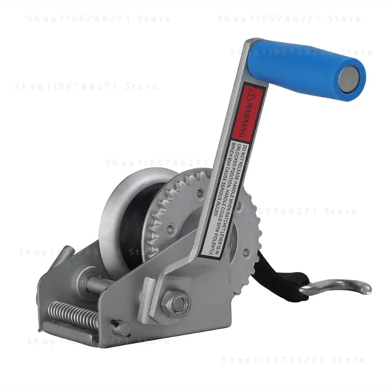 2-Speed Manual Trailer Winch: 900kg Capacity Hand Crank for Tractor & Home Use