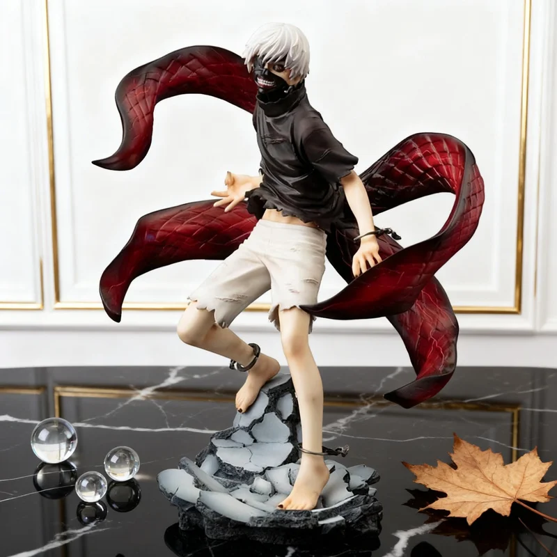 Figura Kaneki Ken Touka de 24cm con máscara ciempiés, figura de Anime, media criatura humana, modelo coleccionable, decoración de escritorio, juguete para regalo