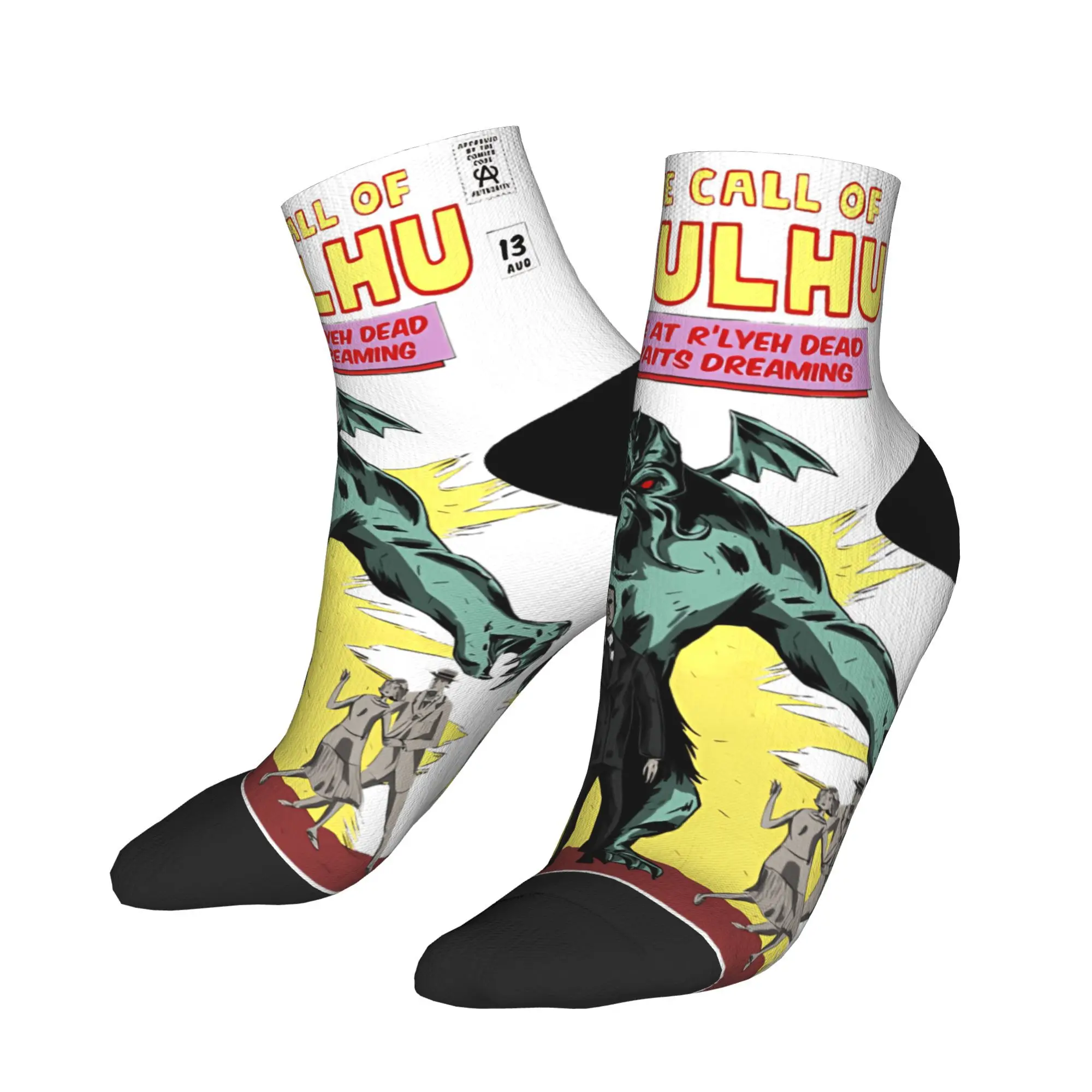 

The Call of Cthulhu Casual Socks For Unisex Men Korean High Quality Ankle Socks Spring Climbing Design Non Slip Sock