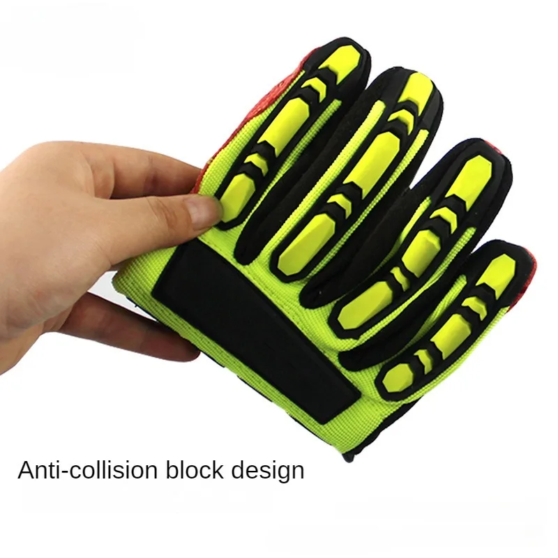 Anti-cutting TPR Anti-collision Mechanical Wear-resistant Anti-slip Anti-stab Anti-impact Rescue Gloves for Petroleum Mining