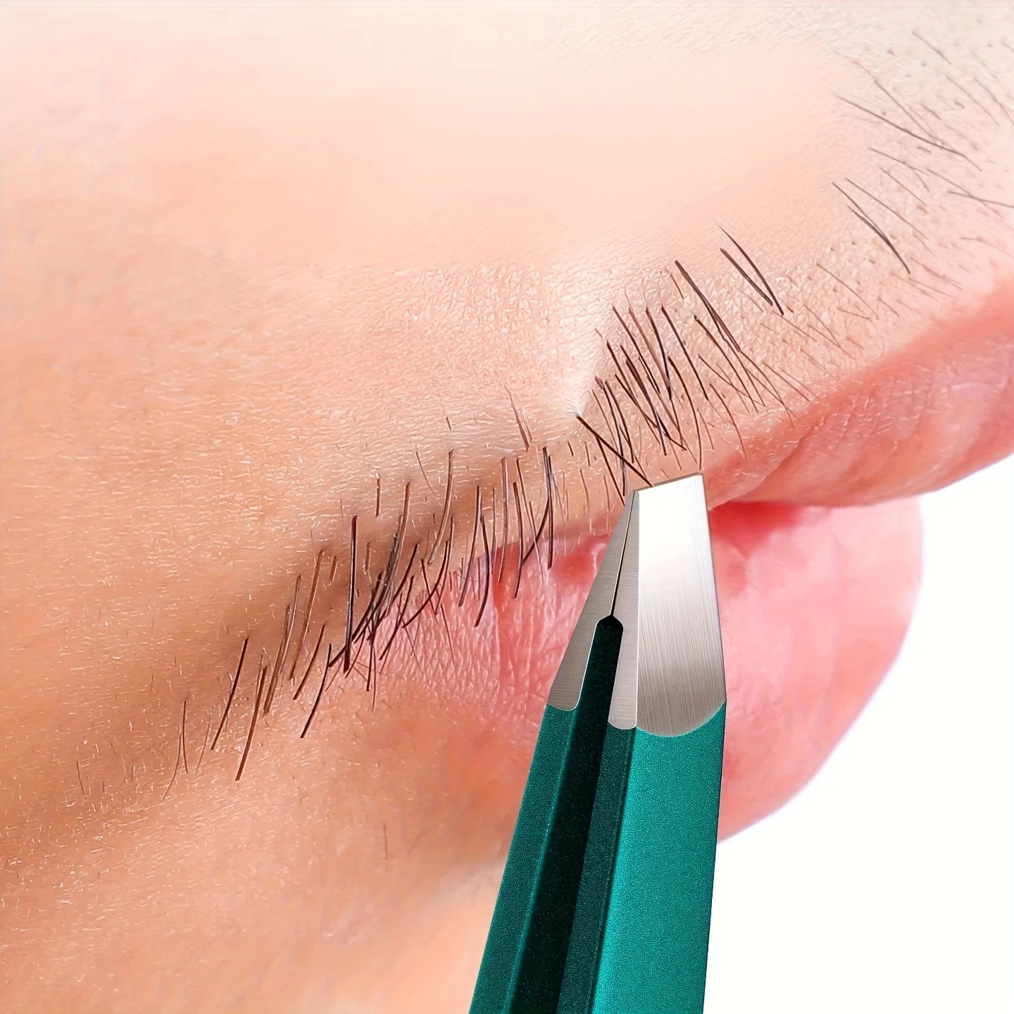 전문가용 스테인리스 스틸 눈썹 족집게, 날카로운 끝이 있는 고강도 정밀 그루밍 도구 (눈썹, 수염, 얼굴 털용)
