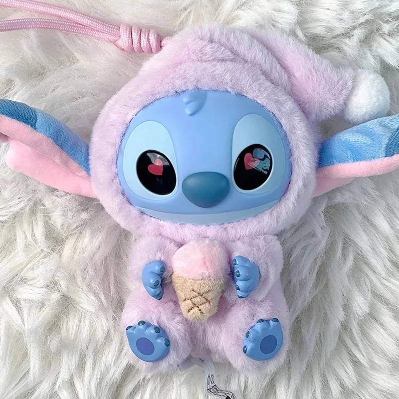 Disney New Stitch Eat Some Thing Before Sleep Series Vinyl Blind Box Bag Pendant Boneka Plush Lucu Mystery Box Mainan Hadiah Kejutan