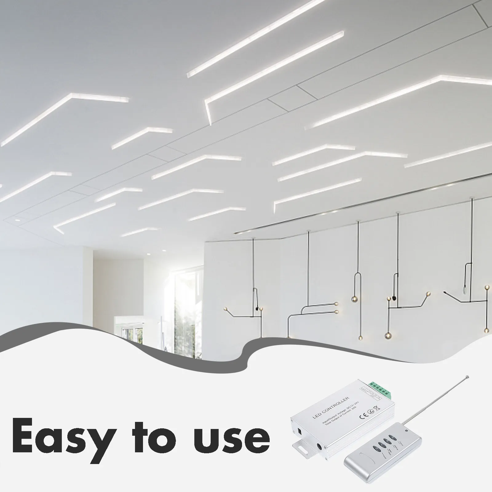 Rf LED Controller Set Metal Housing Powered Dc 12-24V 24A Pwm Mode 20M Range No for LED Strip Light Rf