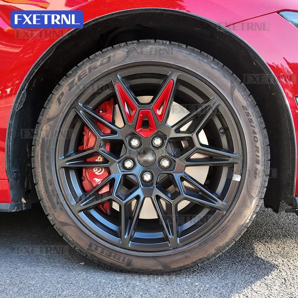 3PCS For Ford Mustang S650 GT Dark Horse EcoBoost 2024-2027 Car Wheel Tires Rim Hub Decor Sticker Accessories