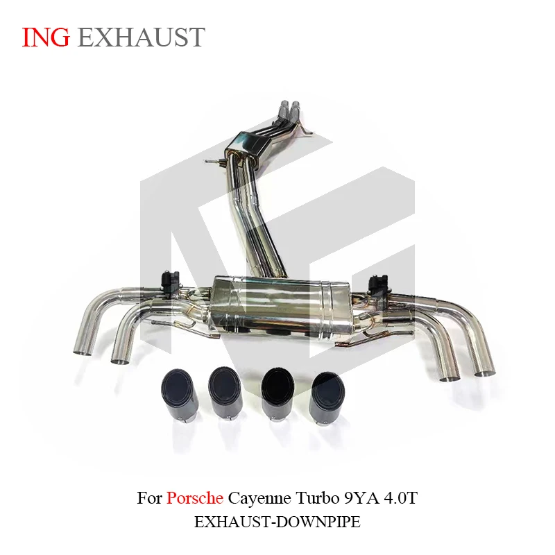 ING Escape SS304 Valve Catback Exhaust for Cayenne Turbo 9YA 4.0T 2018+ Remote Motor Engine Assembly Coupen Performance System