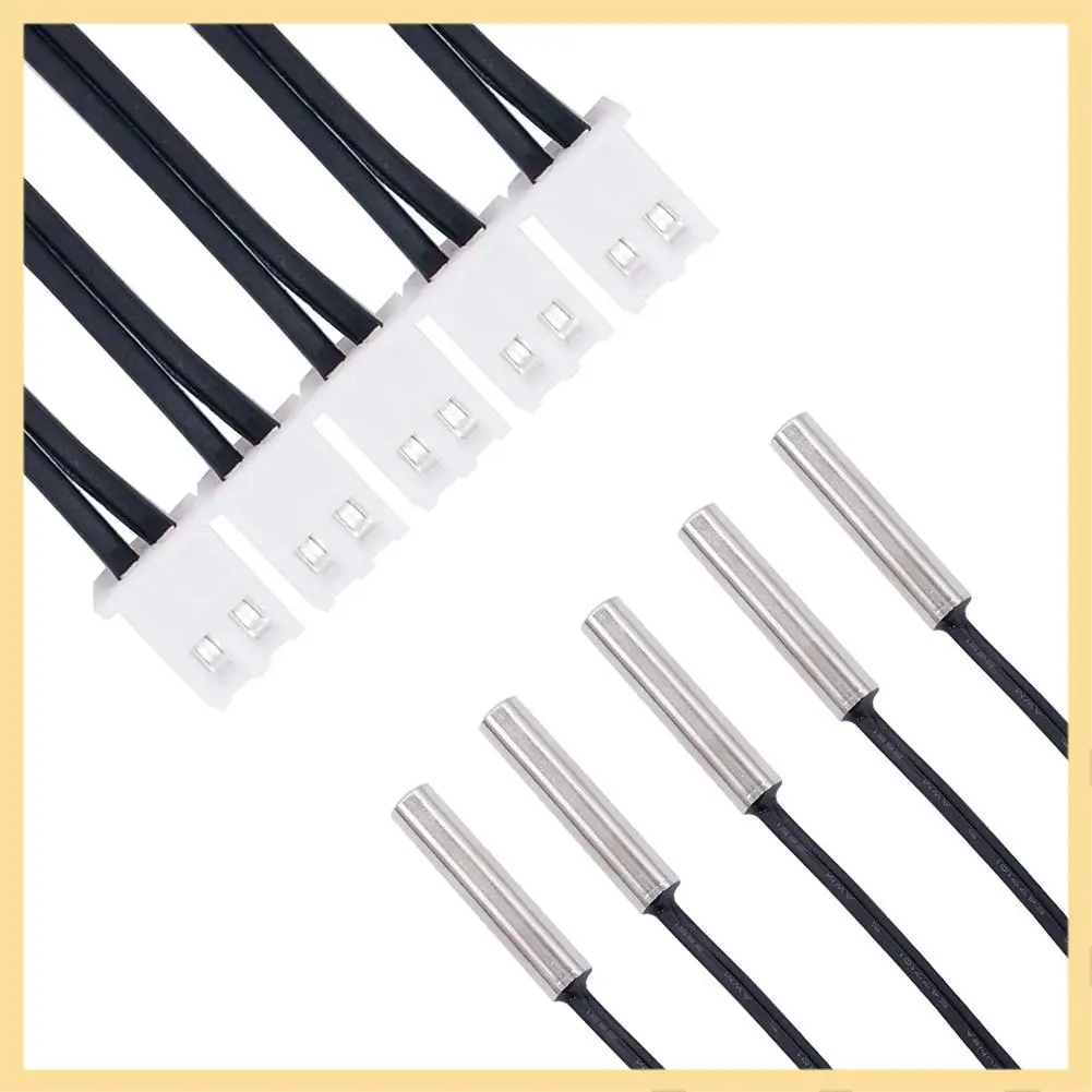 B16C-5 шт. 50 см NTC термистор датчик температуры 5X25 мм водонепроницаемый провод зонда B3950 10K 1% NTC W1209 W1401 кабель