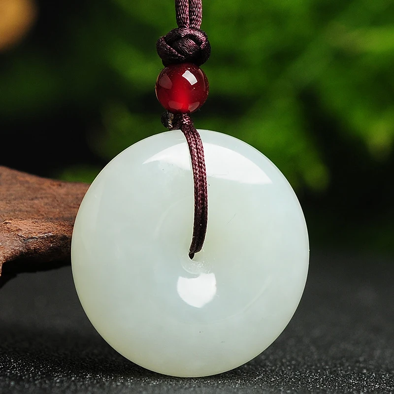 

Hetian , White Peace Men and Women, Pendant, Antique Jade Ornament
