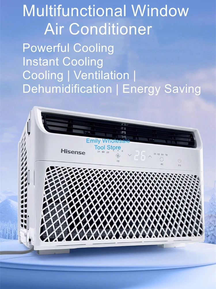 Inverter Window Air Conditioner, Large 1P, 1.5/2P, Cooling Only, Portable All-in-One Unit for Rental Properties