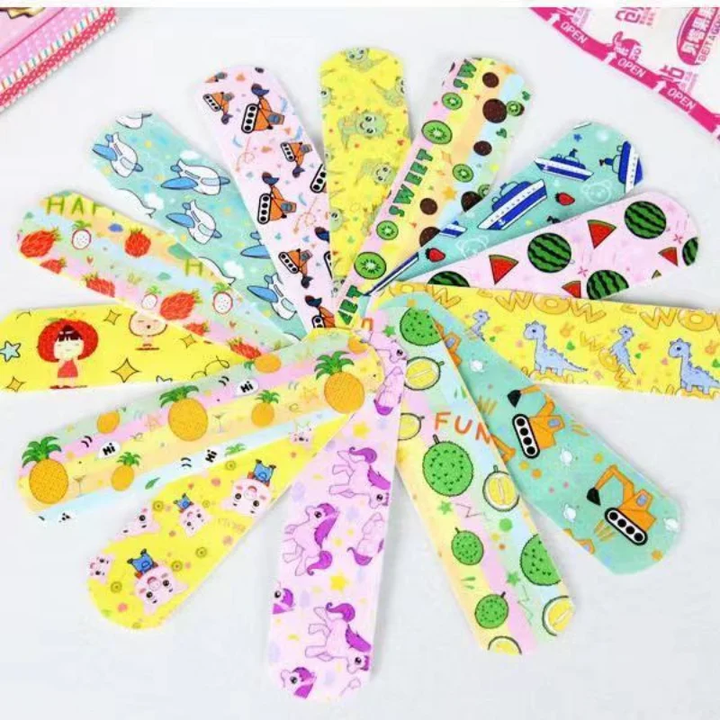 120pcs Cartoon Wound Patch Transparent Waterproof Band Aid for Children Kids Hemostasis Adhesive Bandages Skin Plaster Patches