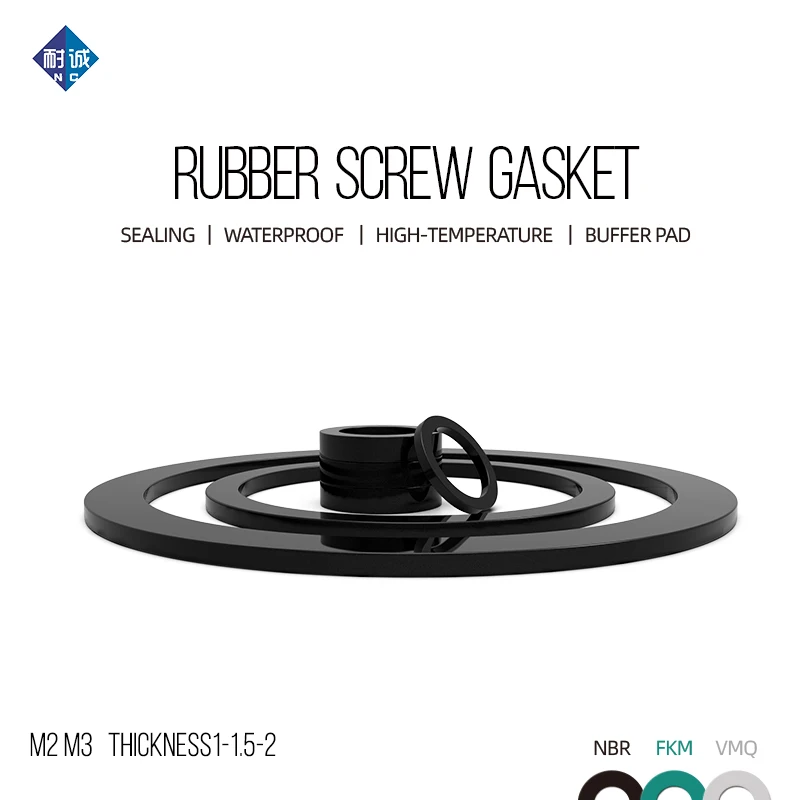 bm2 bm3 Bulk Flat Gasket Whole sale Discount M2-M3 Thickness1-1.5-2 NitrileSilicone Fluororubber Sealing high-temperature o-ring