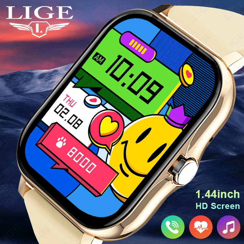 LIGE H13MINI Custom Dial Women Waterproof Watch Bluetooth Call Smart Watch Men For Xiaomi SmartWatch Android iOS Phone Bracelet