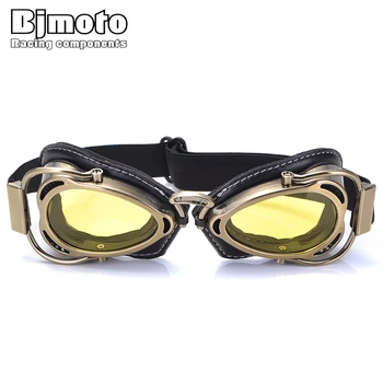 Occhiali da vista Vintage antivento antipolvere per casco da moto per occhiali da pilota Cruiser Cafe Racer