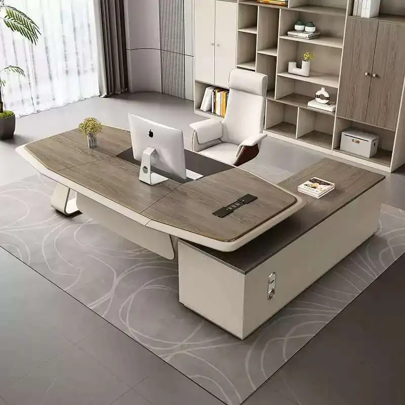 Strong Height Executive Desk Asthetic Storage Modern Drawers Executive Desk Writing Supplies Escritorio De Computadora Furniture