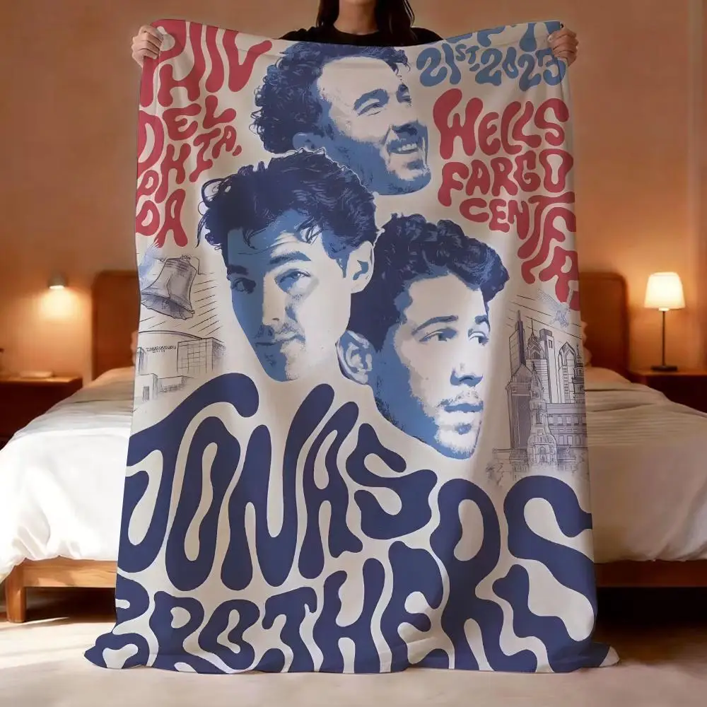 Pop Rock Band Jonas Brothers Throw Short Plush Throw Blanket Soft Skin-Friendly Multi-Scene Home Office