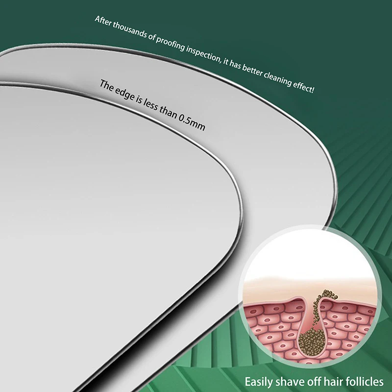 Haut Massage Guasha Hautpflege Schönheit Werkzeuge Haar Follikel Akne Reinigung Schaber Edelstahl Mitesser Schaufel Gesicht Straffen