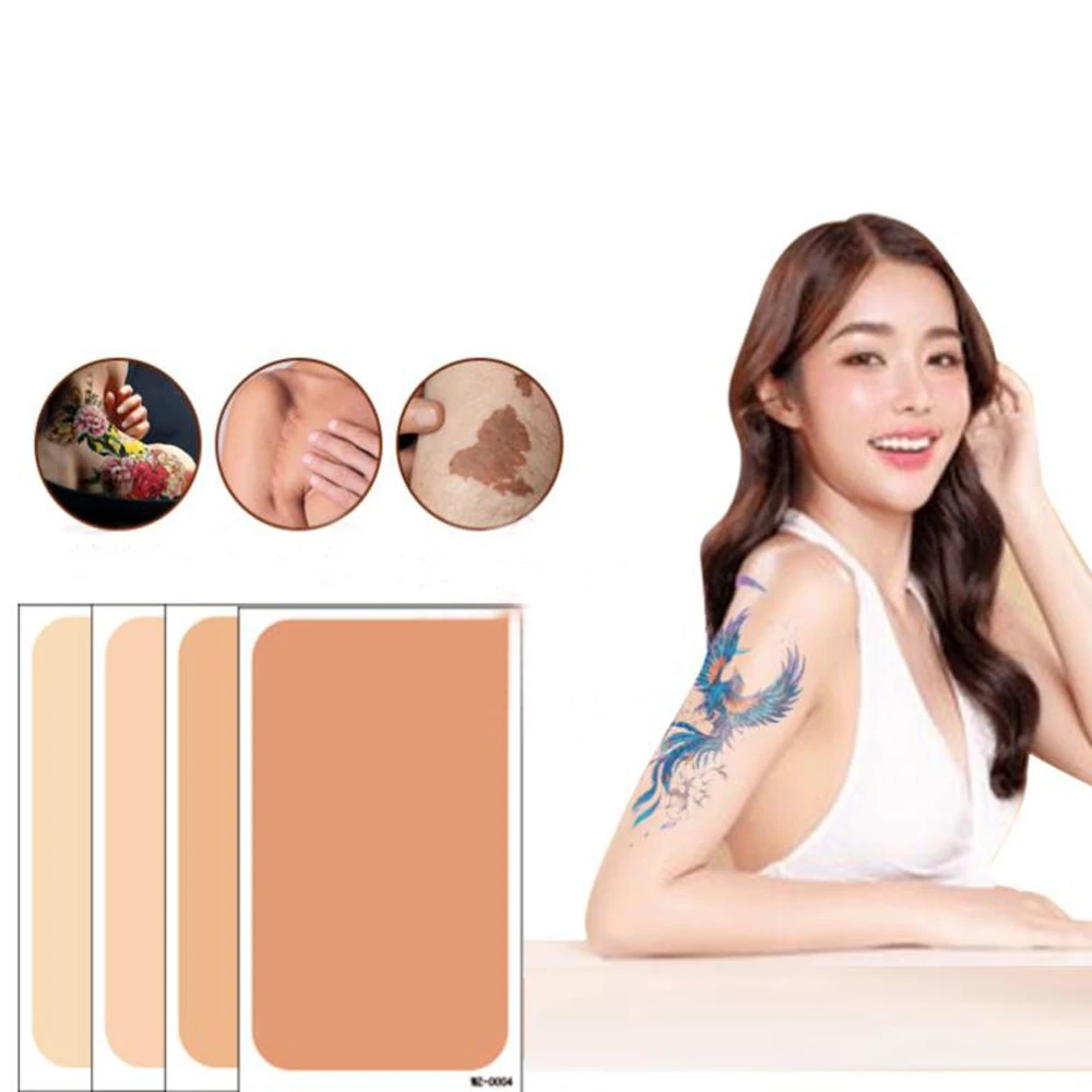 Concealer Tattoo Stickers Scar Covering Invisible Tattoo Decals Meat Colored Cover Fake Skin Birthmark White Spot Freckles Cover