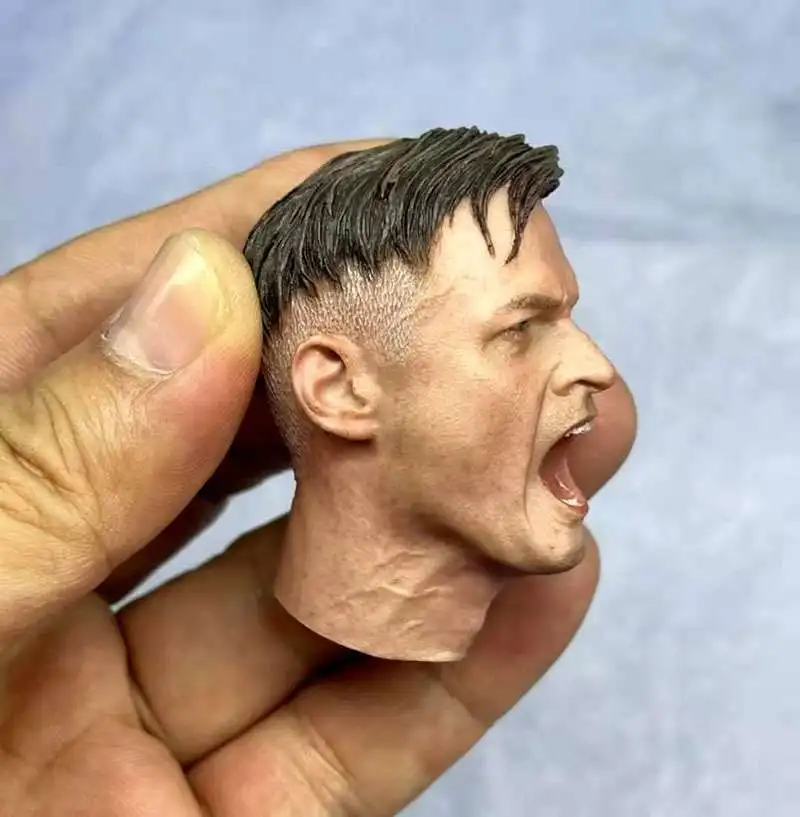 1/6 Scale WWII Shouting Angry Head Sculpt Model For Male Figure Toy Doll