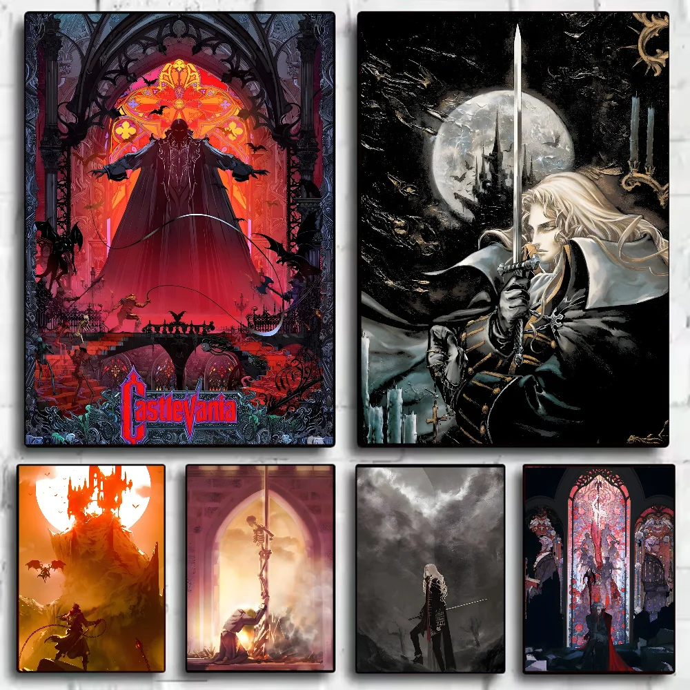 Castlevania Anime Game Poster HD art sticky wall waterproof home living room bedroom bar aesthetic decoration