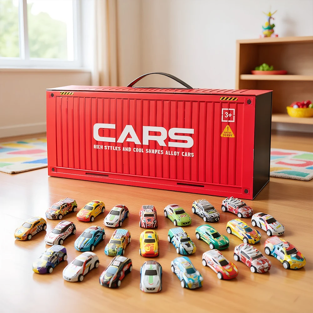 2025年クリスマスカウントダウンカレンダー 24日間カウントダウンカレンダー プルバックカー付き 子供用 小型車両モデル 幼児向け女の子用