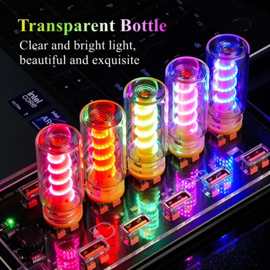 Dimmable Touch Control 5V USB LED Filament Frosted Clear Glass Night Light for Car Home Room Laptop PC Festival Decoration