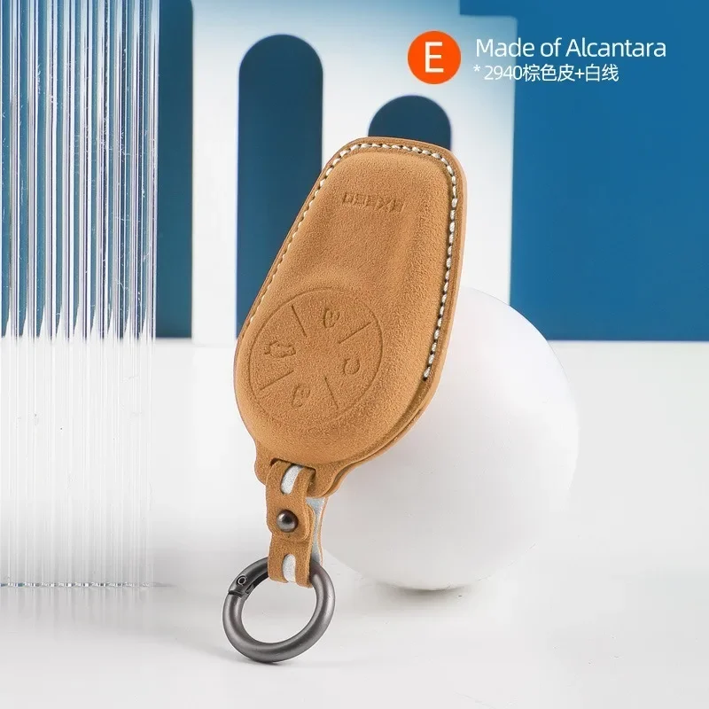 

For Chery Exeed Lingyue 2024 Suede Key Case Key Chain Protective Case Car Accessories