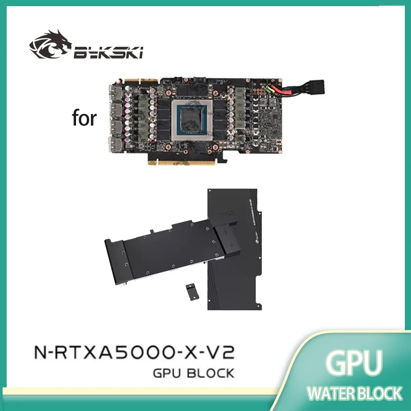 Bykski GPU Water Block for Leadtek RTXA5000 Liquid Cooler Graphics Card Water Cooling Copper Radiator N-RTXA5000-X-V2